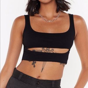 Nasty Gal Cut Out Underboob Crop Top